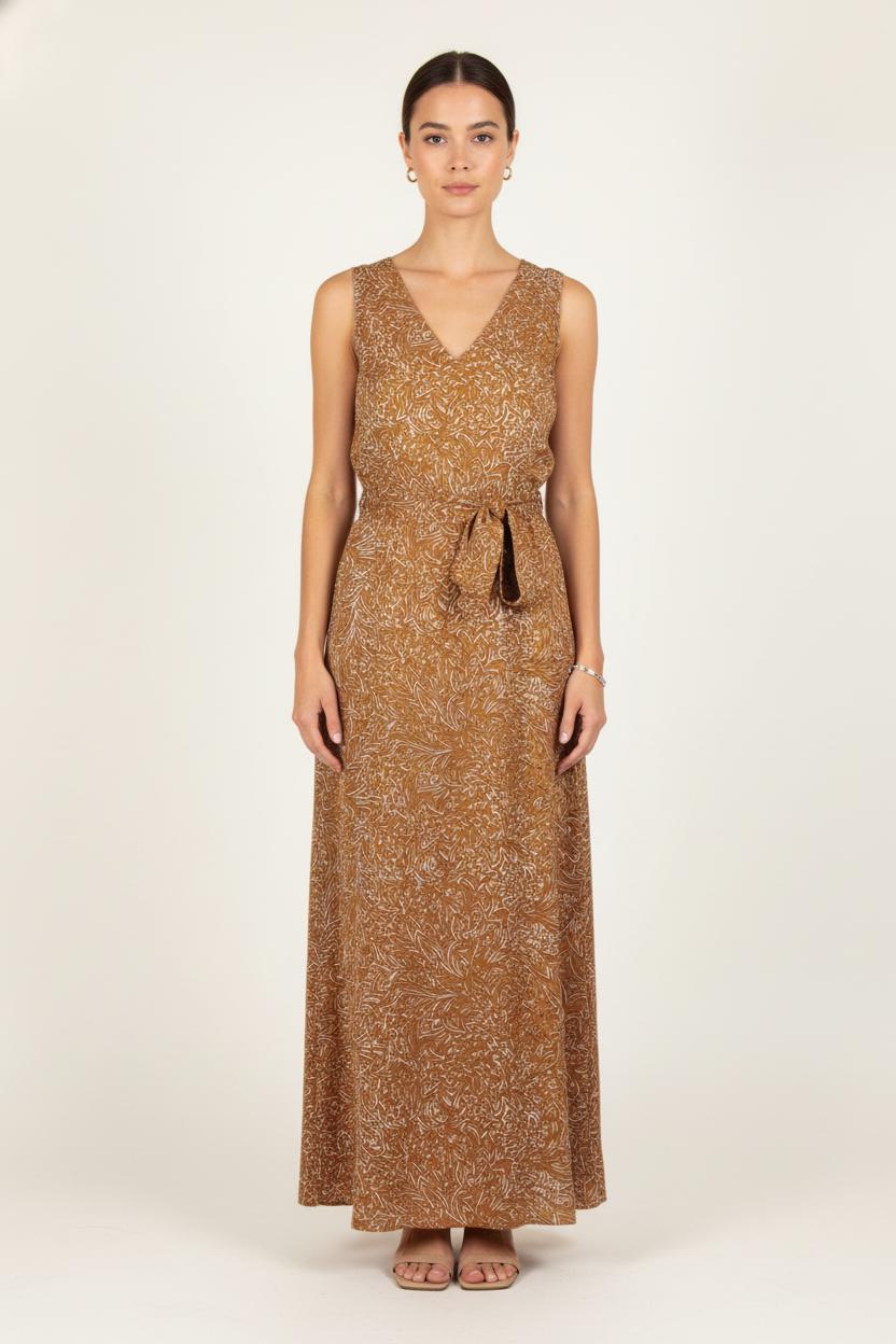 Robe Longue Jaune et Blanche - Taille M/38 de la marque Diega | PARAD54370 - Vendu par Paradigme - Image 1