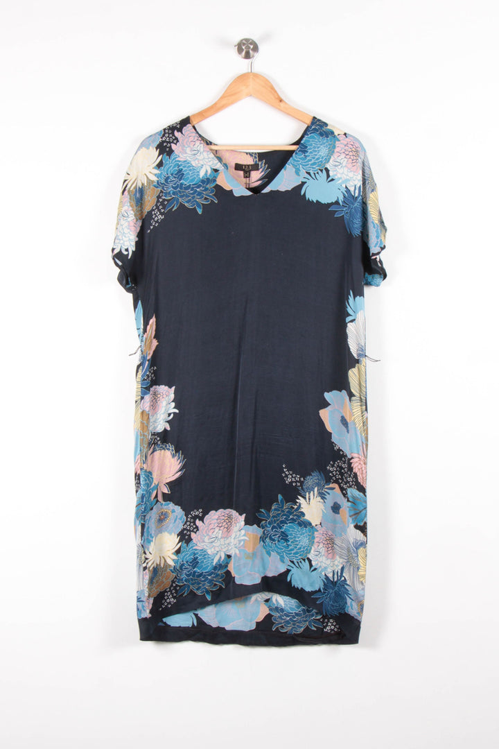 Robe Droite Bleu et Multicolore - Taille L/40 de la marque Maison 123 | PARAD54380 - Vendu par Paradigme - Image 2