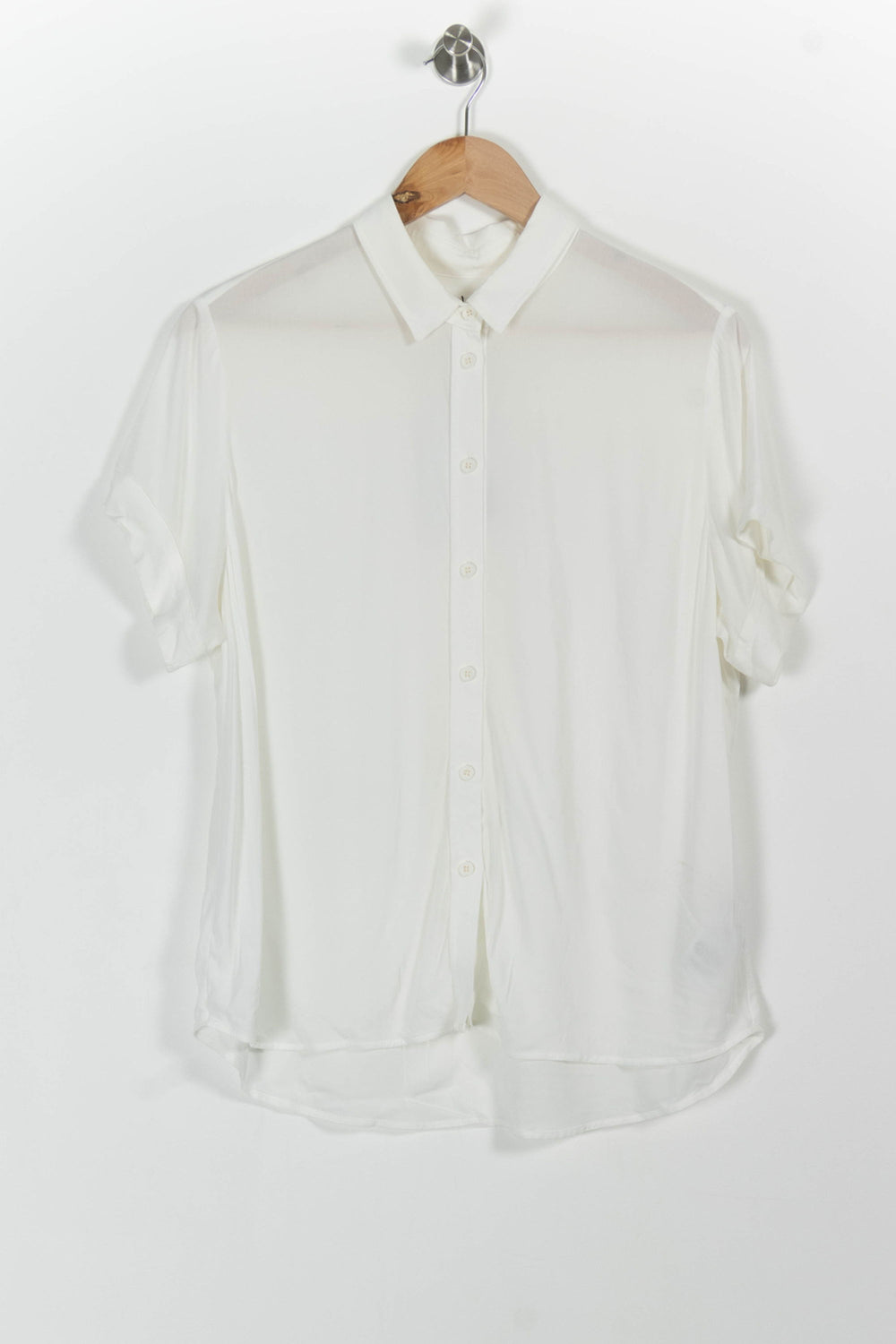 Chemise Manches Courtes Blanche - Taille S/36 de la marque Samsoe Samsoe | PARAD54387 - Vendu par Paradigme - Image 2