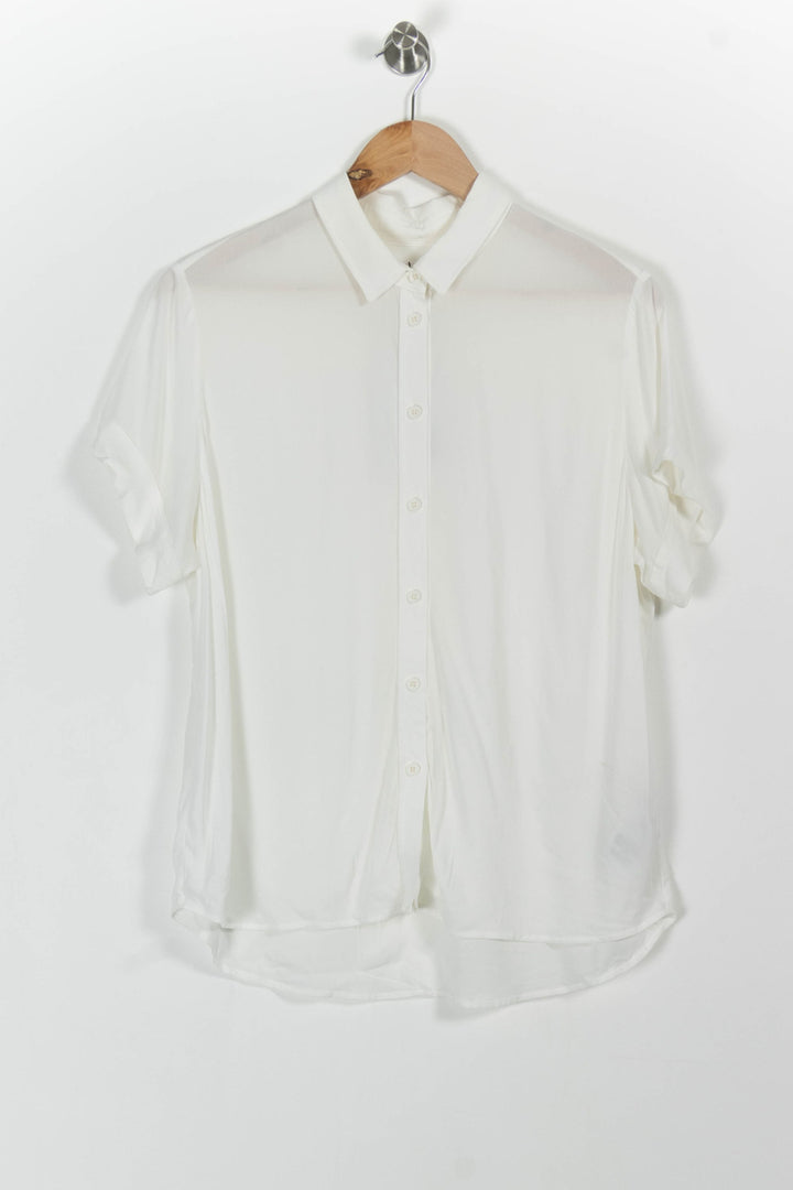 Chemise Manches Courtes Blanche - Taille S/36 de la marque Samsoe Samsoe | PARAD54387 - Vendu par Paradigme - Image 2
