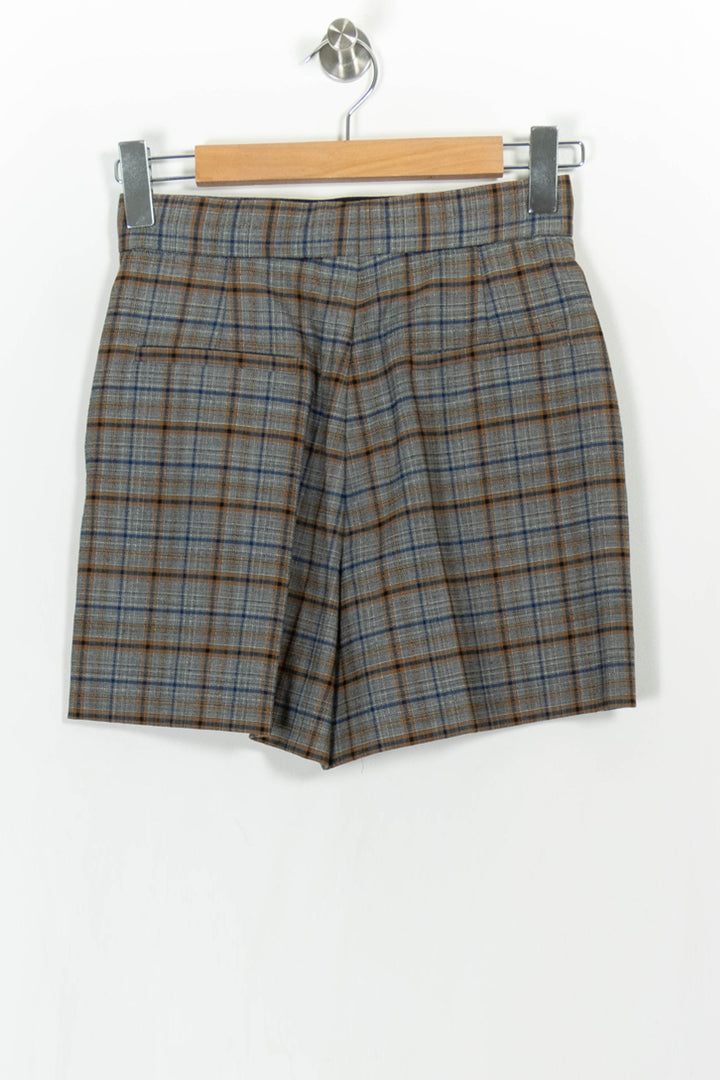 Short Carreaux Beige et Bleu - Taille XS/34 de la marque Sandro | PARAD54398 - Vendu par Paradigme - Image 4
