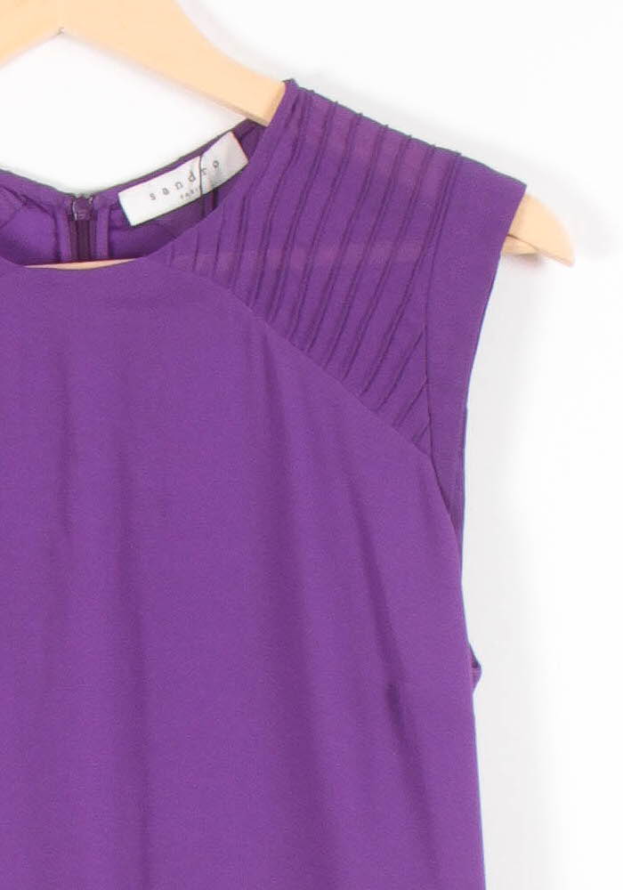 Robe Courte Violette - Taille M/38 de la marque Sandro | PARAD54407 - Vendu par Paradigme - Image 3