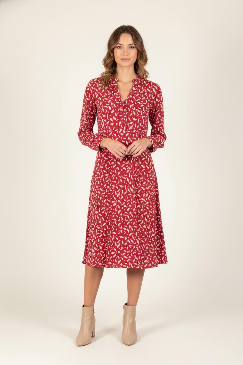 Robe Midi Bordeaux et Blanc - Taille S/36 de la marque Comptoir des Cotonniers | PARAD54408 - Vendu par Paradigme - Image 1