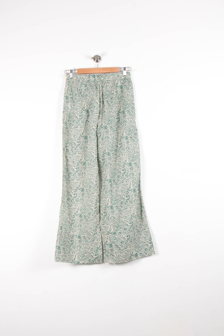 Pantalon Large Vert et Blanc - Taille M/38 de la marque Vanessa Bruno | PARAD54415 - Vendu par Paradigme - Image 4