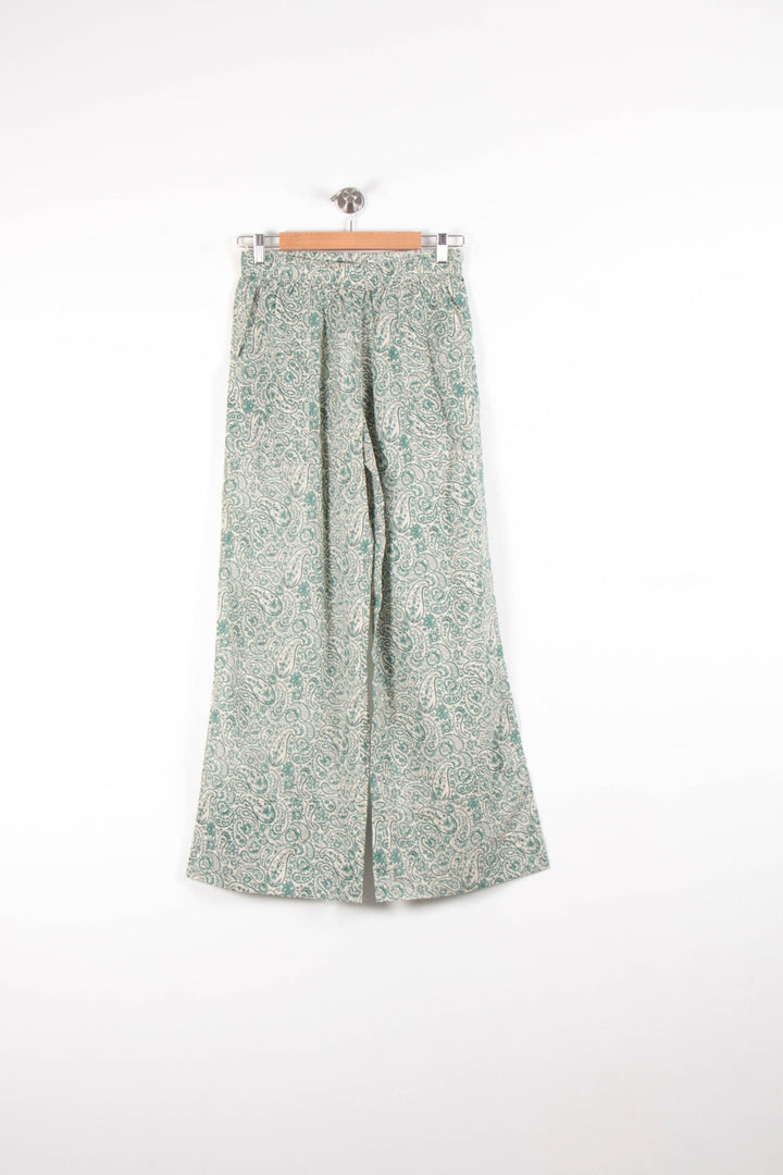Pantalon Large Vert et Blanc - Taille M/38 de la marque Vanessa Bruno | PARAD54415 - Vendu par Paradigme - Image 2