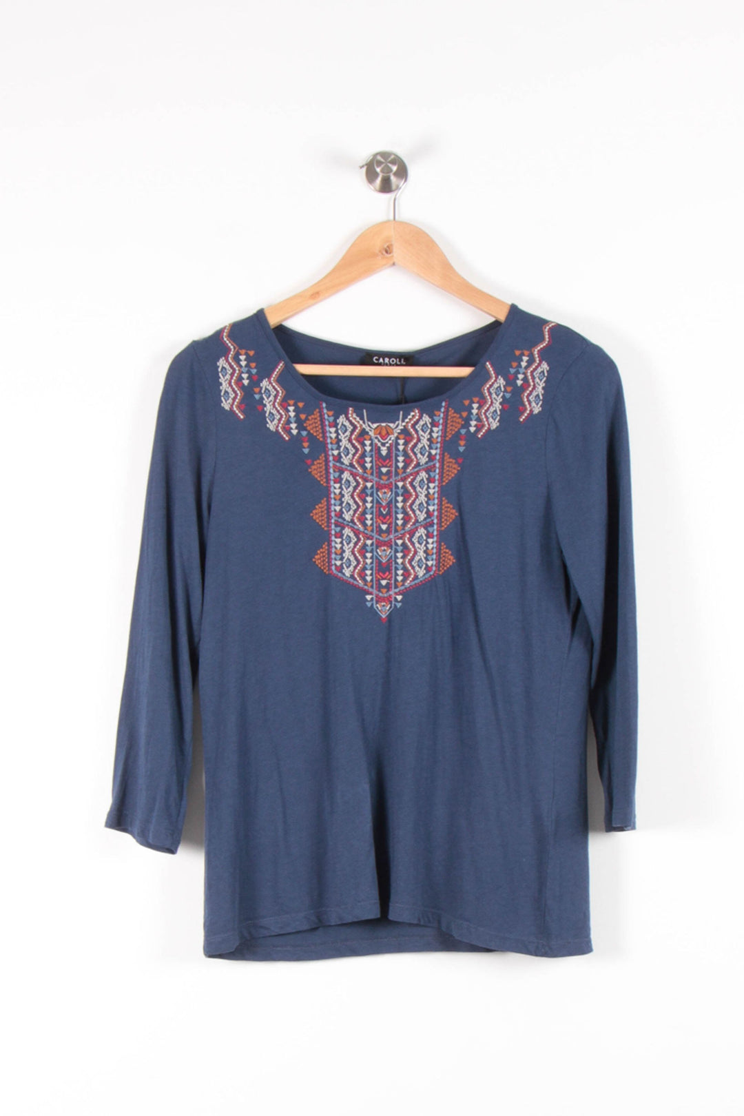 Blouse Bleue - Taille M/38 de la marque Caroll | PARAD54430 - Vendu par Paradigme - Image 2