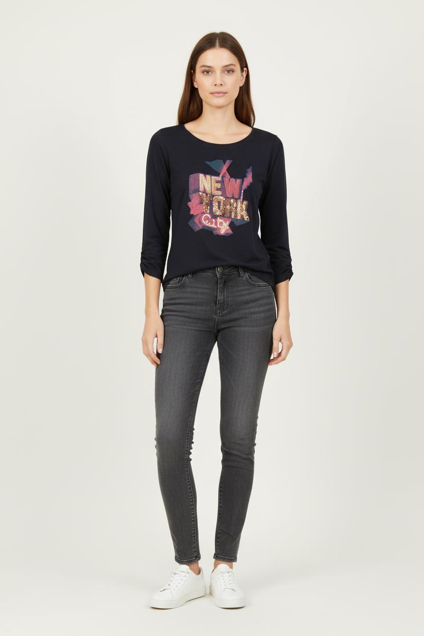 Tee-shirt Noir - Taille S/36 de la marque Caroll | PARAD54431 - Vendu par Paradigme - Image 1