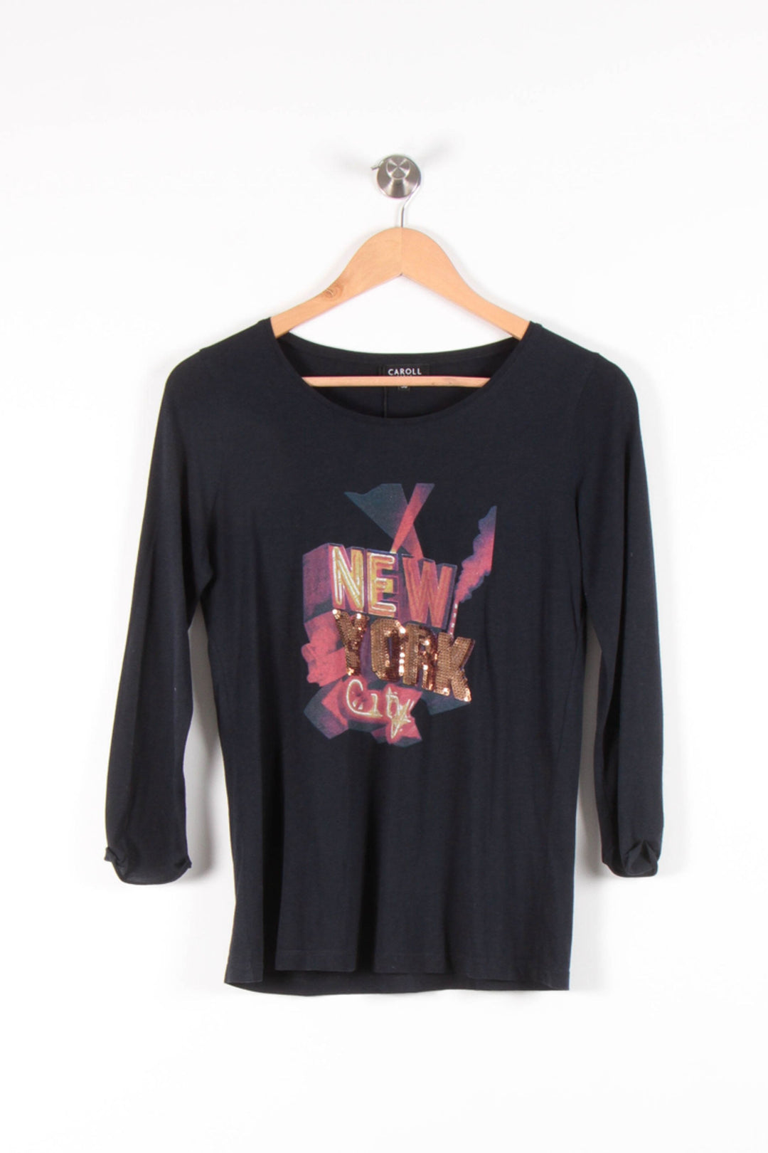 Tee-shirt Noir - Taille S/36 de la marque Caroll | PARAD54431 - Vendu par Paradigme - Image 2