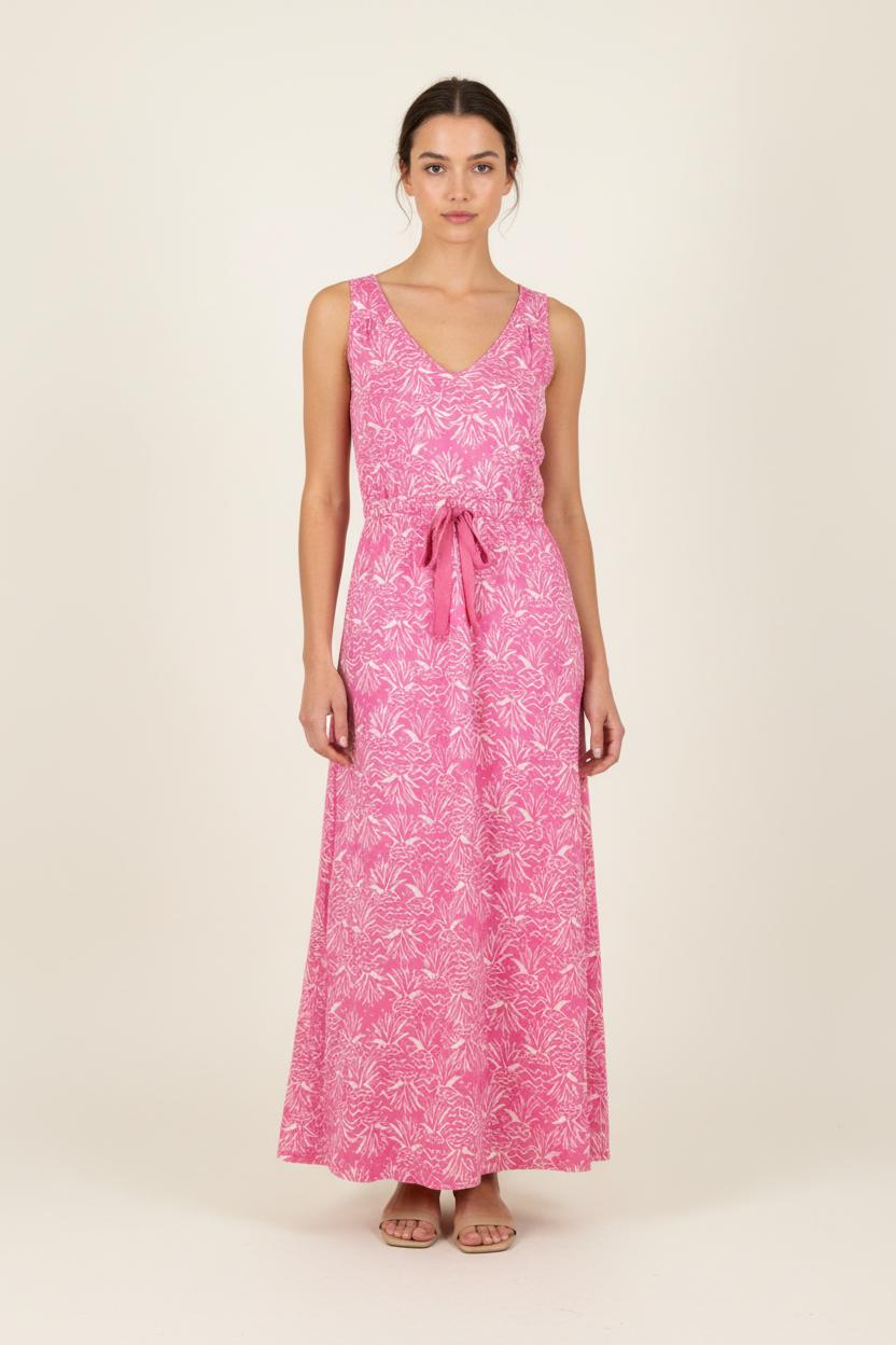 Robe Longue Rose et Blanche - Taille S/36 de la marque Des petits hauts | PARAD54451 - Vendu par Paradigme - Image 1