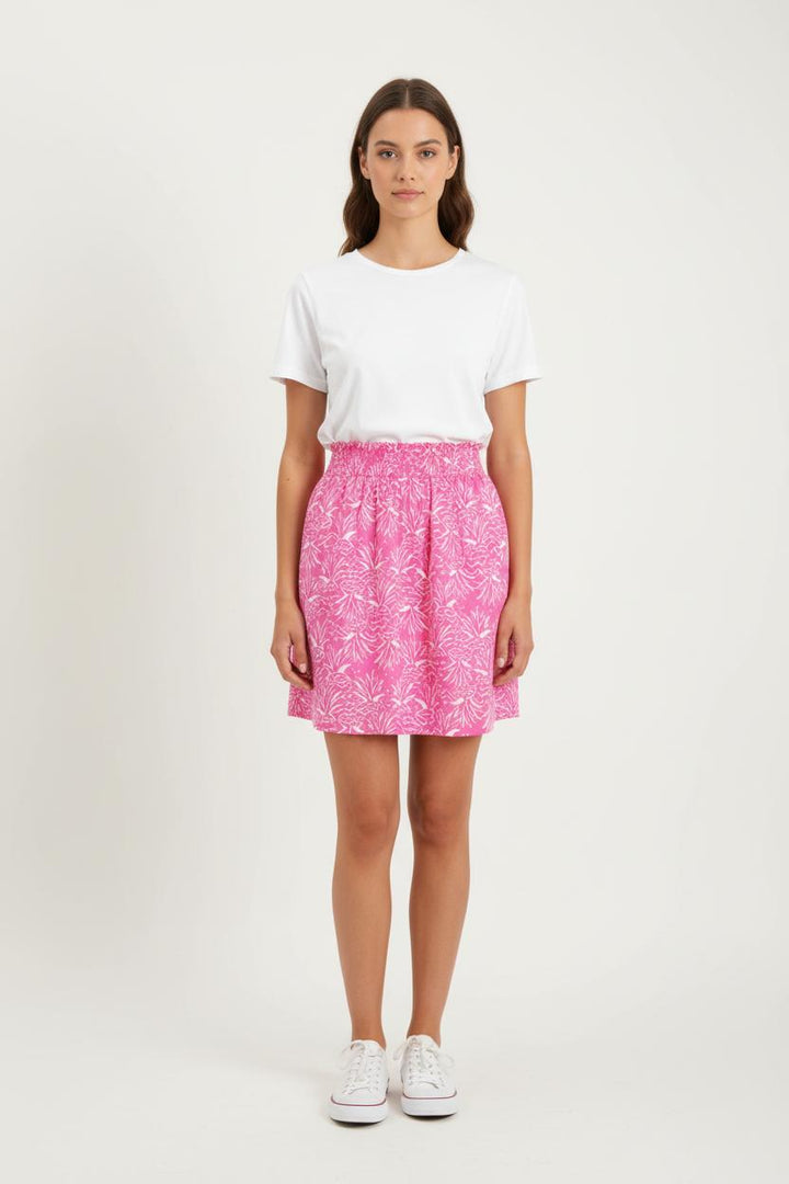 Jupe Courte Rose et Blanche - Taille M/38 de la marque Des petits hauts | PARAD54452 - Vendu par Paradigme - Image 1