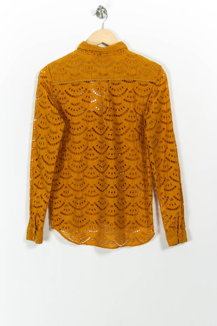 Chemise Brodée Jaune - Taille S/36 de la marque ba&sh | PARAD54457 - Vendu par Paradigme - Image 4
