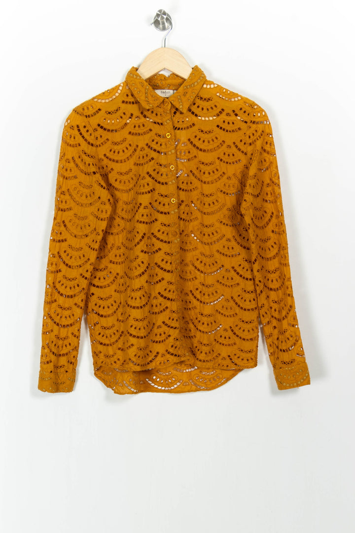 Chemise Brodée Jaune - Taille S/36 de la marque ba&sh | PARAD54457 - Vendu par Paradigme - Image 2