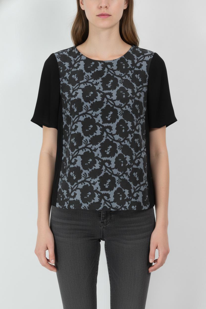 Blouse Noire et Grise - Taille S/36 de la marque Tara Jarmon | PARAD54475 - Vendu par Paradigme - Image 1