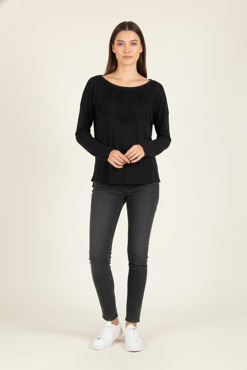 Pull Noir - Taille XS/34 de la marque Manoush | PARAD54518 - Vendu par Paradigme - Image 1