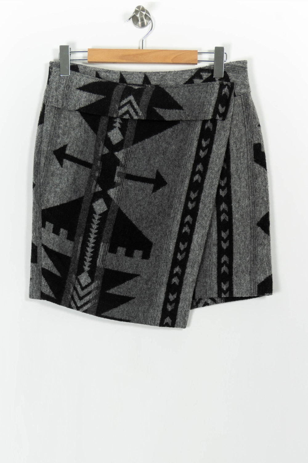 Jupe Portefeuille Noire et Grise - Taille XL/42 de la marque Bérénice | PARAD54521 - Vendu par Paradigme - Image 2