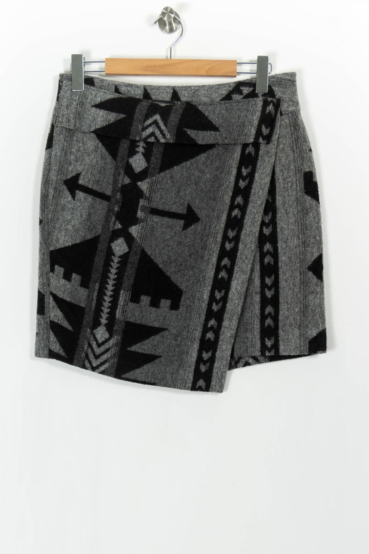 Jupe Portefeuille Noire et Grise - Taille XL/42 de la marque Bérénice | PARAD54521 - Vendu par Paradigme - Image 2