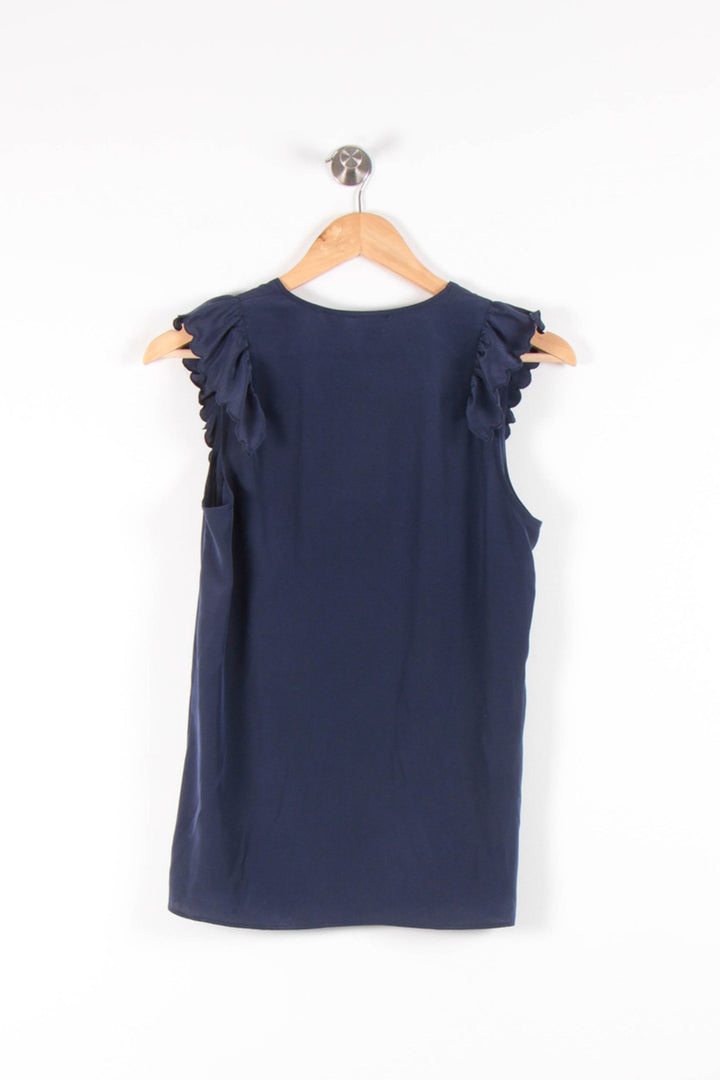 Blouse Sans Manches Bleue - Taille L/40 de la marque Claudie Pierlot | PARAD54523 - Vendu par Paradigme - Image 4