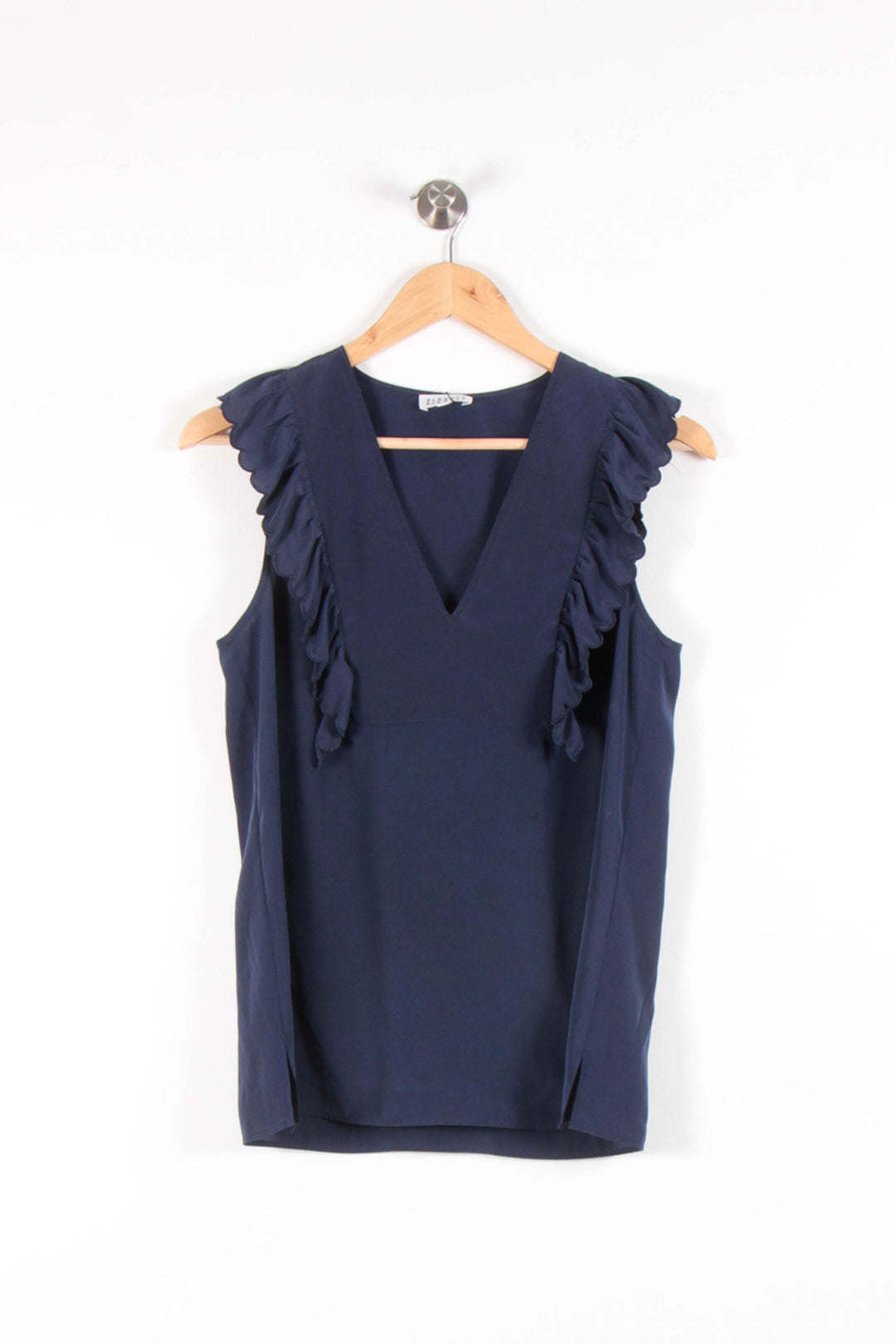 Blouse Sans Manches Bleue - Taille L/40 de la marque Claudie Pierlot | PARAD54523 - Vendu par Paradigme - Image 2