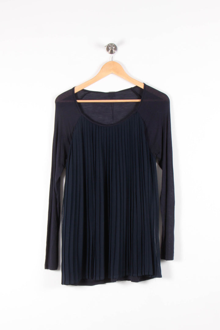 Blouse Plissée Bleue - Taille L/40 de la marque Karl Marc John | PARAD54524 - Vendu par Paradigme - Image 2