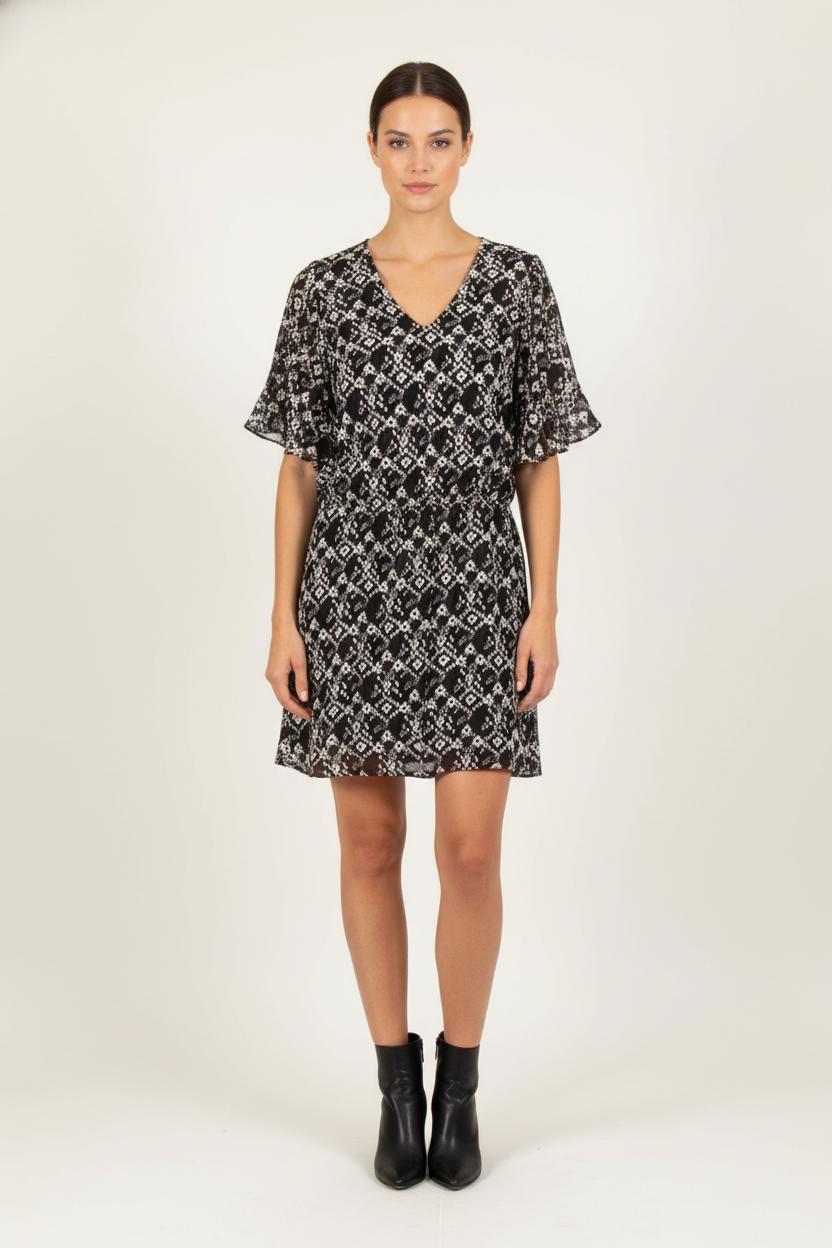 Robe Courte Noire et Blanche - Taille XL/42 de la marque IKKS | PARAD54526 - Vendu par Paradigme - Image 1