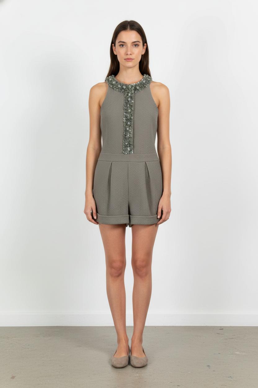 Combishort Grise - Taille S/36 de la marque Manoush | PARAD54578 - Vendu par Paradigme - Image 1