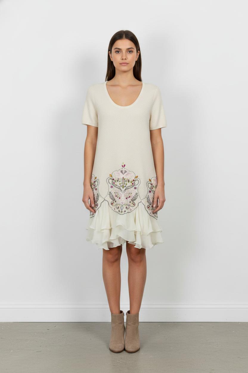 Robe Courte Beige - Taille L/40 de la marque Manoush | PARAD54579 - Vendu par Paradigme - Image 1