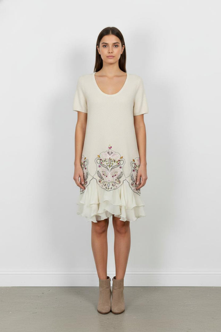 Robe Courte Beige - Taille L/40 de la marque Manoush | PARAD54579 - Vendu par Paradigme - Image 1