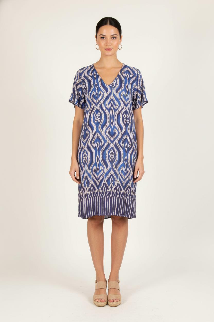 Robe Bleu et Blanche - Taille L/40 de la marque La Fée Maraboutée | PARAD54580 - Vendu par Paradigme - Image 1