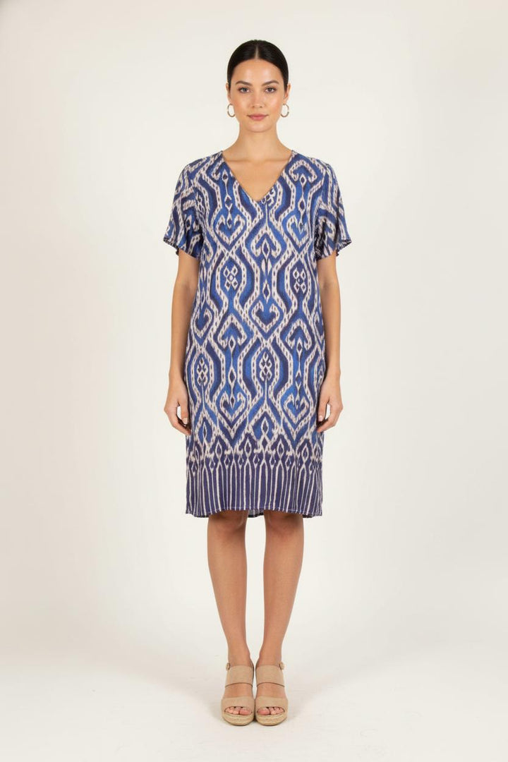 Robe Bleu et Blanche - Taille L/40 de la marque La Fée Maraboutée | PARAD54580 - Vendu par Paradigme - Image 1