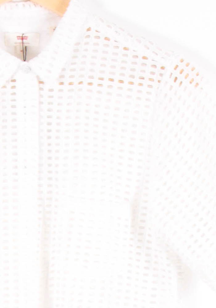 Chemise à Manches Courtes Blanche - Taille M/38 de la marque Levi's | PARAD54601 - Vendu par Paradigme - Image 3