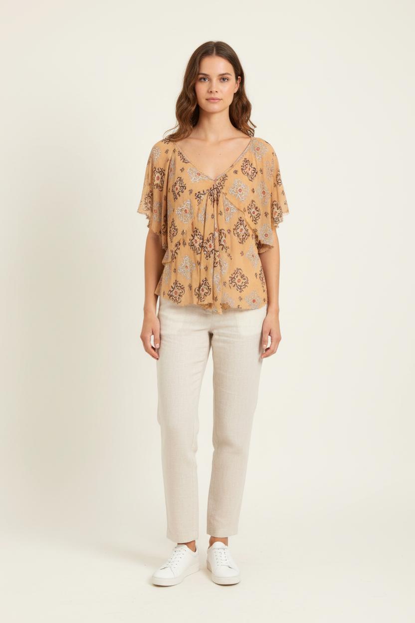 Top Marron et Gris - Taille L/40 de la marque Isabel Marant étoile | PARAD54613 - Vendu par Paradigme - Image 1