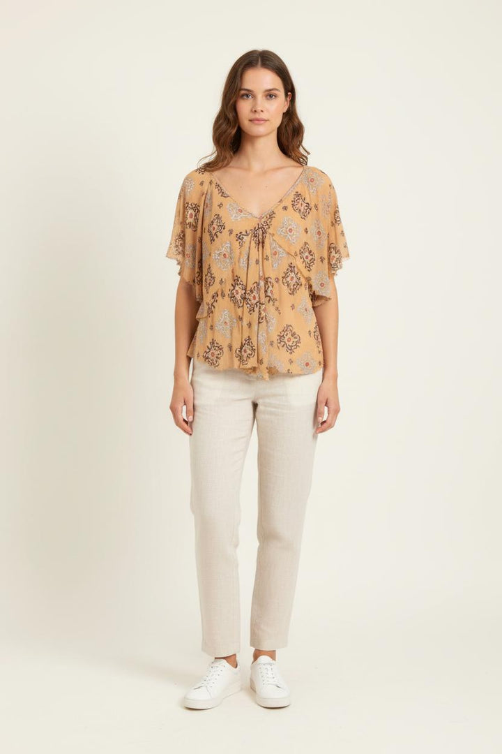 Top Marron et Gris - Taille L/40 de la marque Isabel Marant étoile | PARAD54613 - Vendu par Paradigme - Image 1