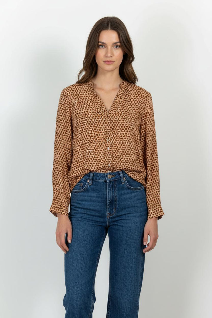 Blouse Orange et Marron - Taille XS/34 de la marque Diega | PARAD54655 - Vendu par Paradigme - Image 1