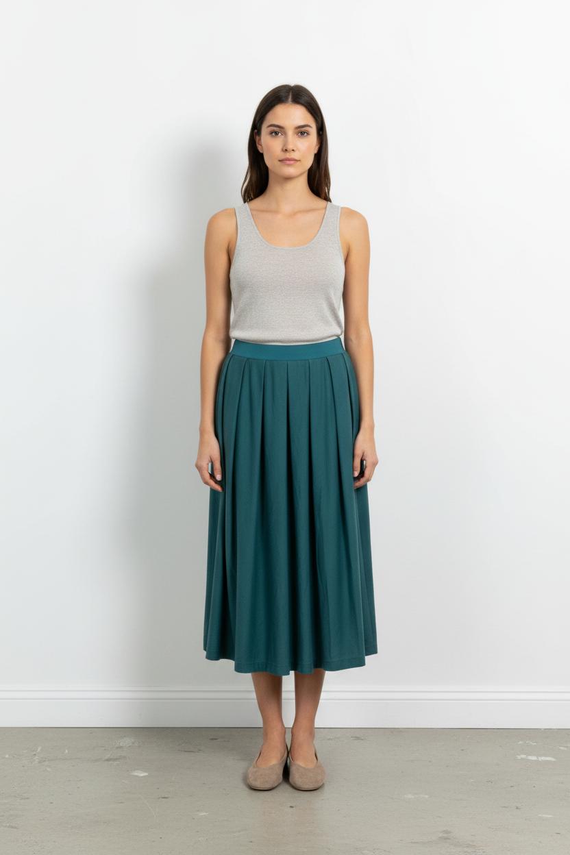 Jupe Plissée Verte - Taille XL/42 de la marque Humility | PARAD54658 - Vendu par Paradigme - Image 1