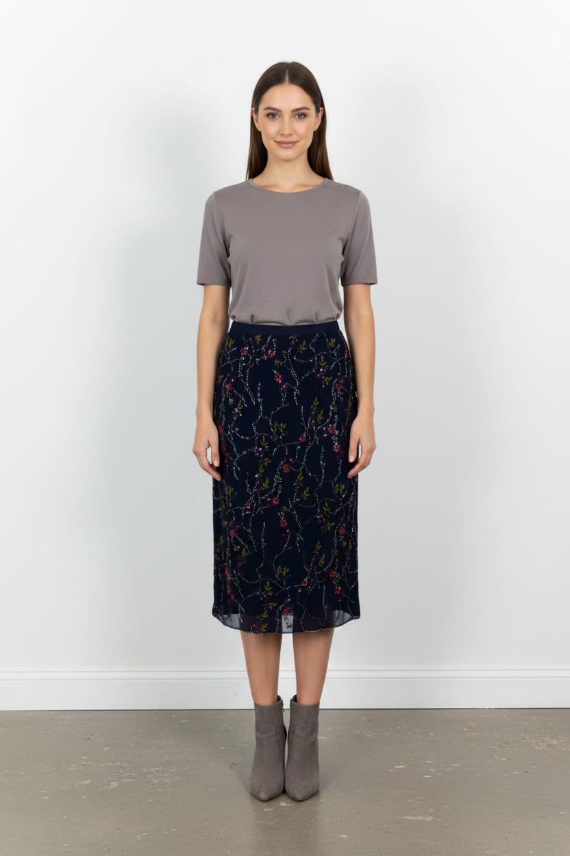 Jupe Midi Bleue - Taille XXL/44 de la marque Marina Rinaldi | PARAD54661 - Vendu par Paradigme - Image 1