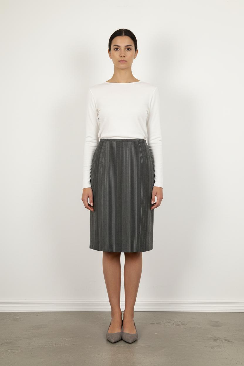 Jupe Droite Grise - Taille M/38