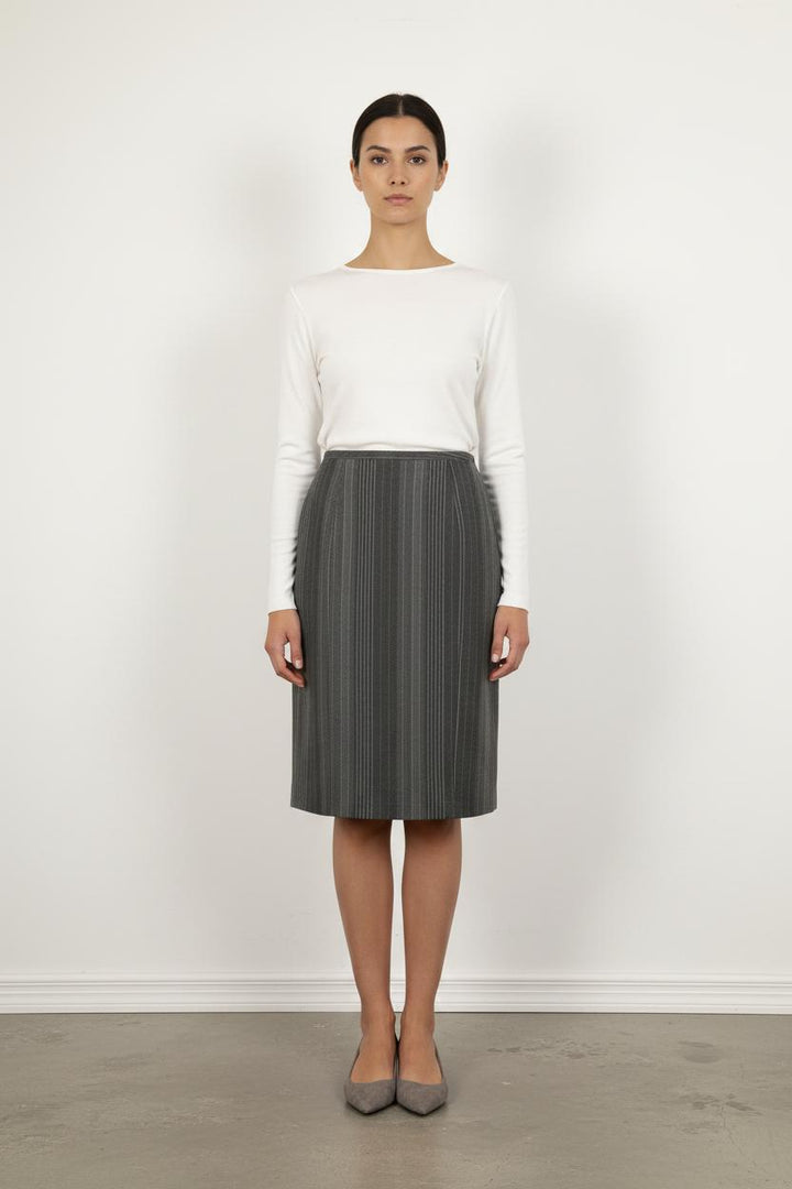 Jupe Droite Grise - Taille M/38
