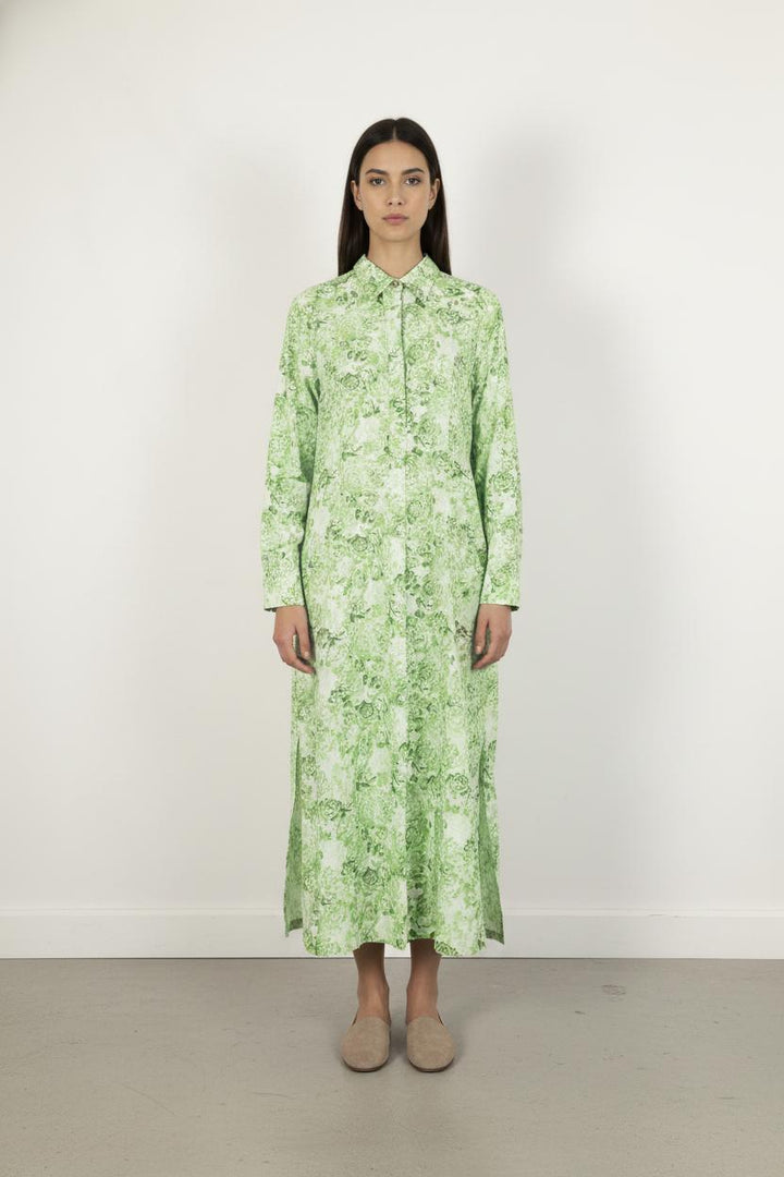 Robe Chemisier Longue Verte - Taille L/40