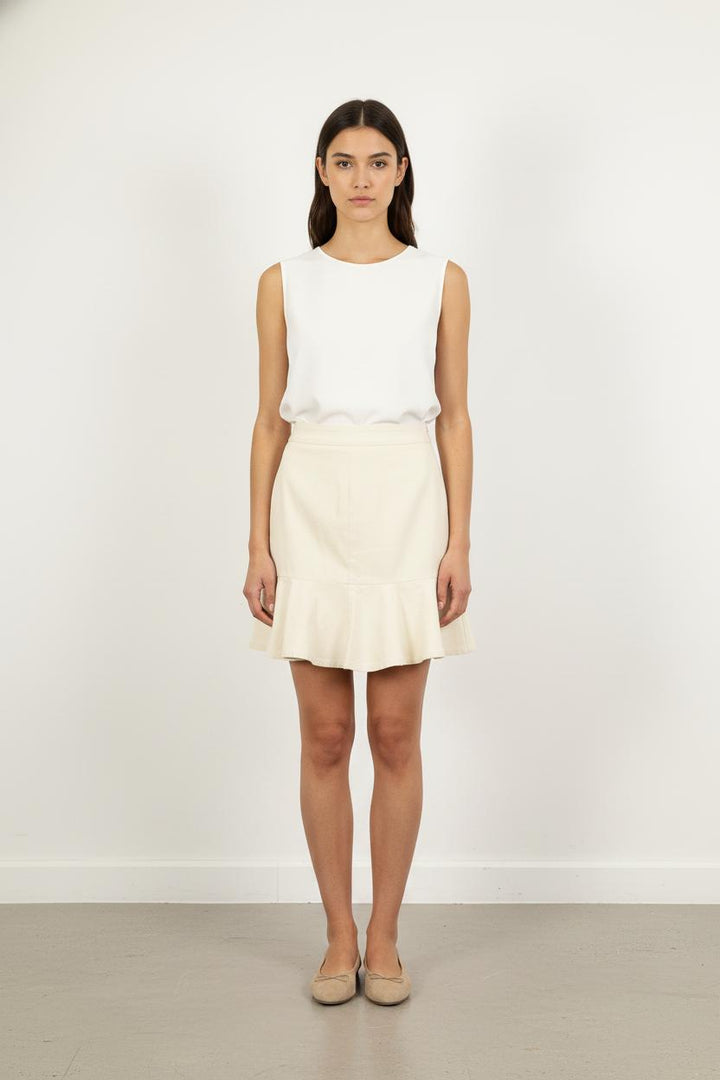 Jupe Volantée Beige - Taille M/38