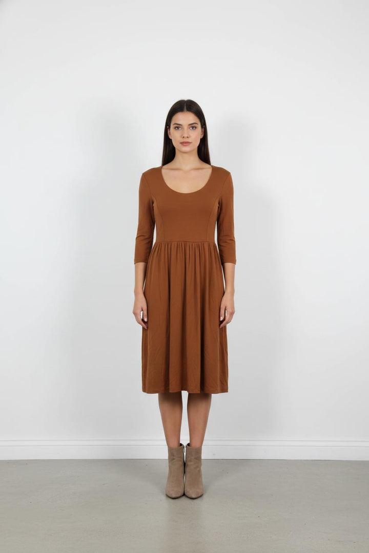Robe Midi Marron - Taille T.U.