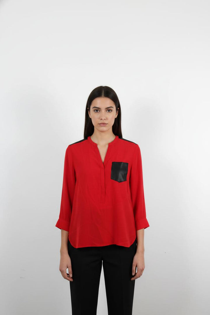 Blouse Rouge et Noire - Taille S/36
