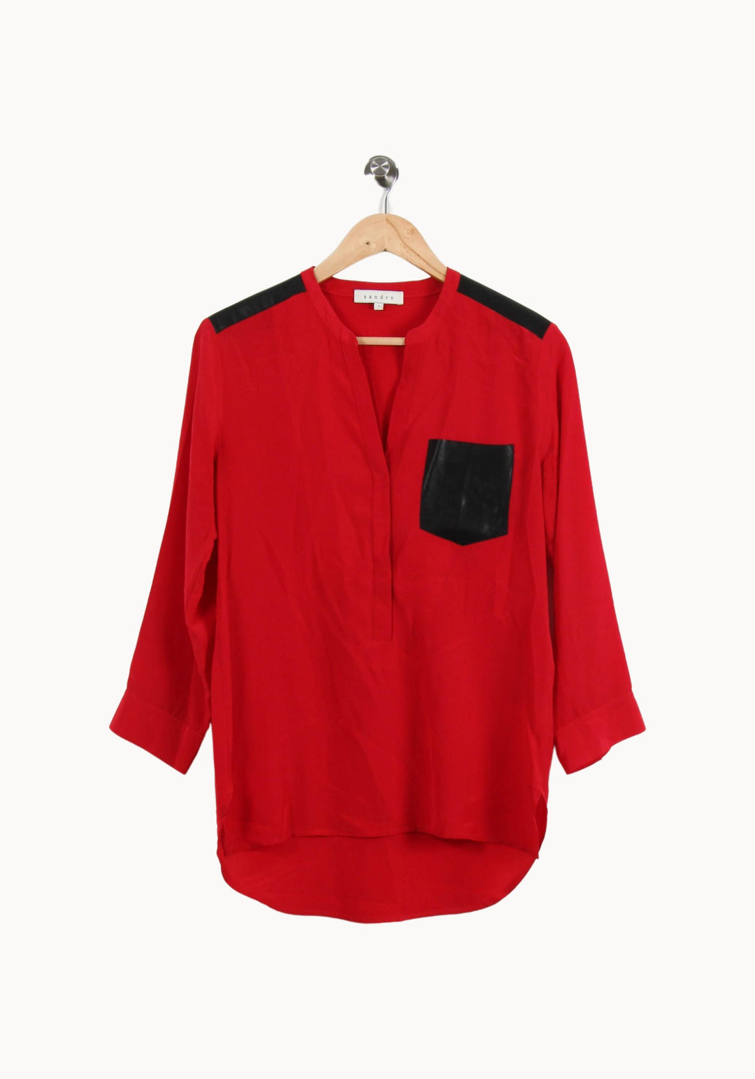 Blouse Rouge et Noire - Taille S/36 de la marque Sandro | PARAD54744 - Vendu par Paradigme - Image 2