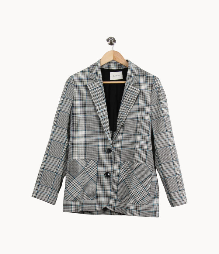 Blazer Gris et Bleu - Taille XS/34 de la marque Bérénice | PARAD54751 - Vendu par Paradigme - Image 2