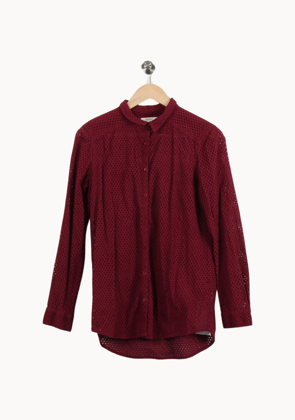 Chemise Bordeaux - Taille S/36 de la marque ba&sh | PARAD54752 - Vendu par Paradigme - Image 2
