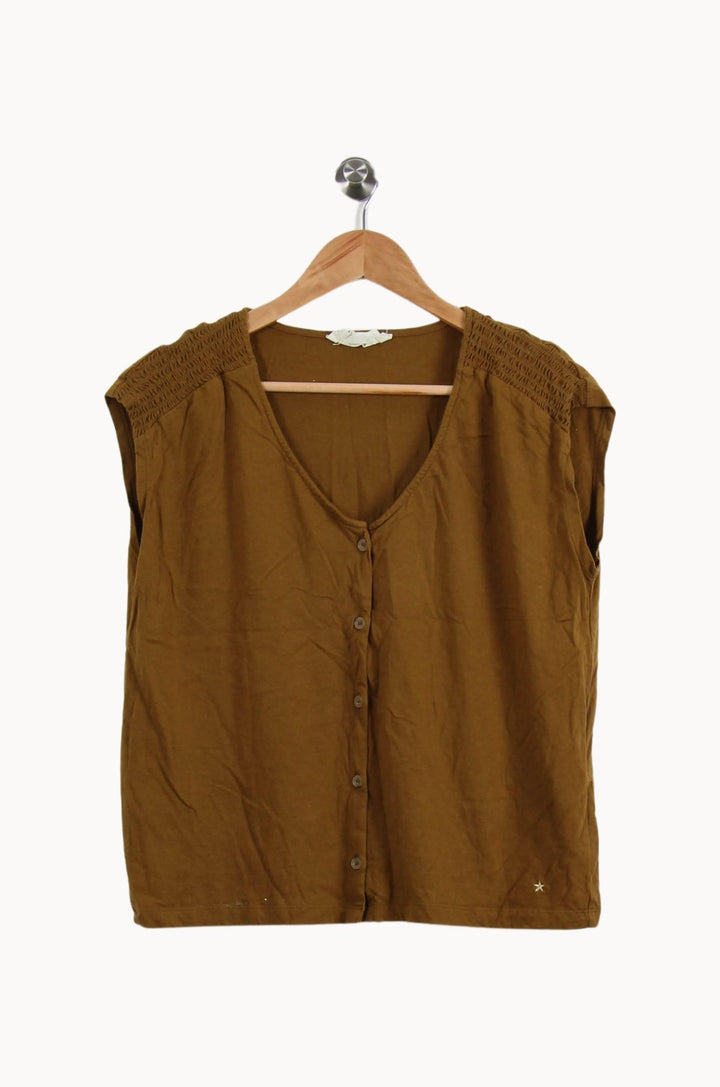 Blouse Marron - Taille S/36 de la marque Des petits hauts | PARAD54757 - Vendu par Paradigme - Image 2