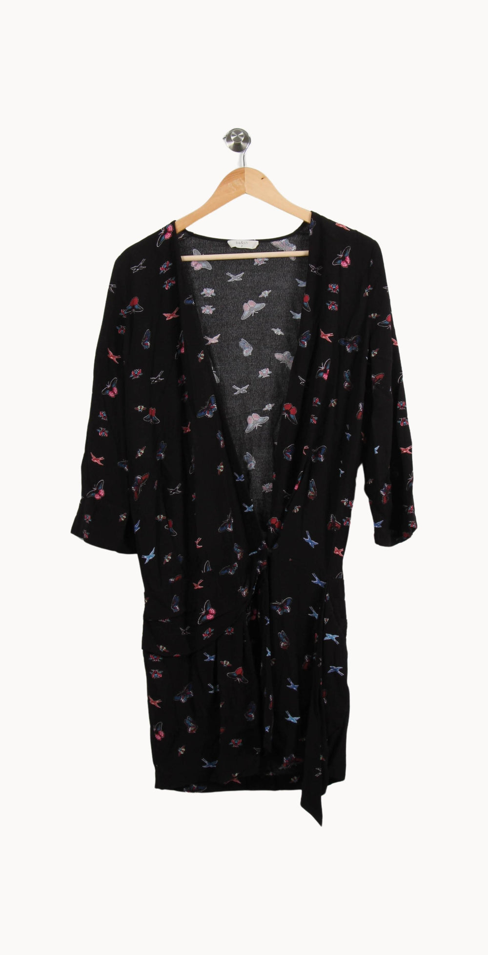 Robe Portefeuille Noire - Taille M/38 de la marque ba&sh | PARAD54766 - Vendu par Paradigme - Image 2
