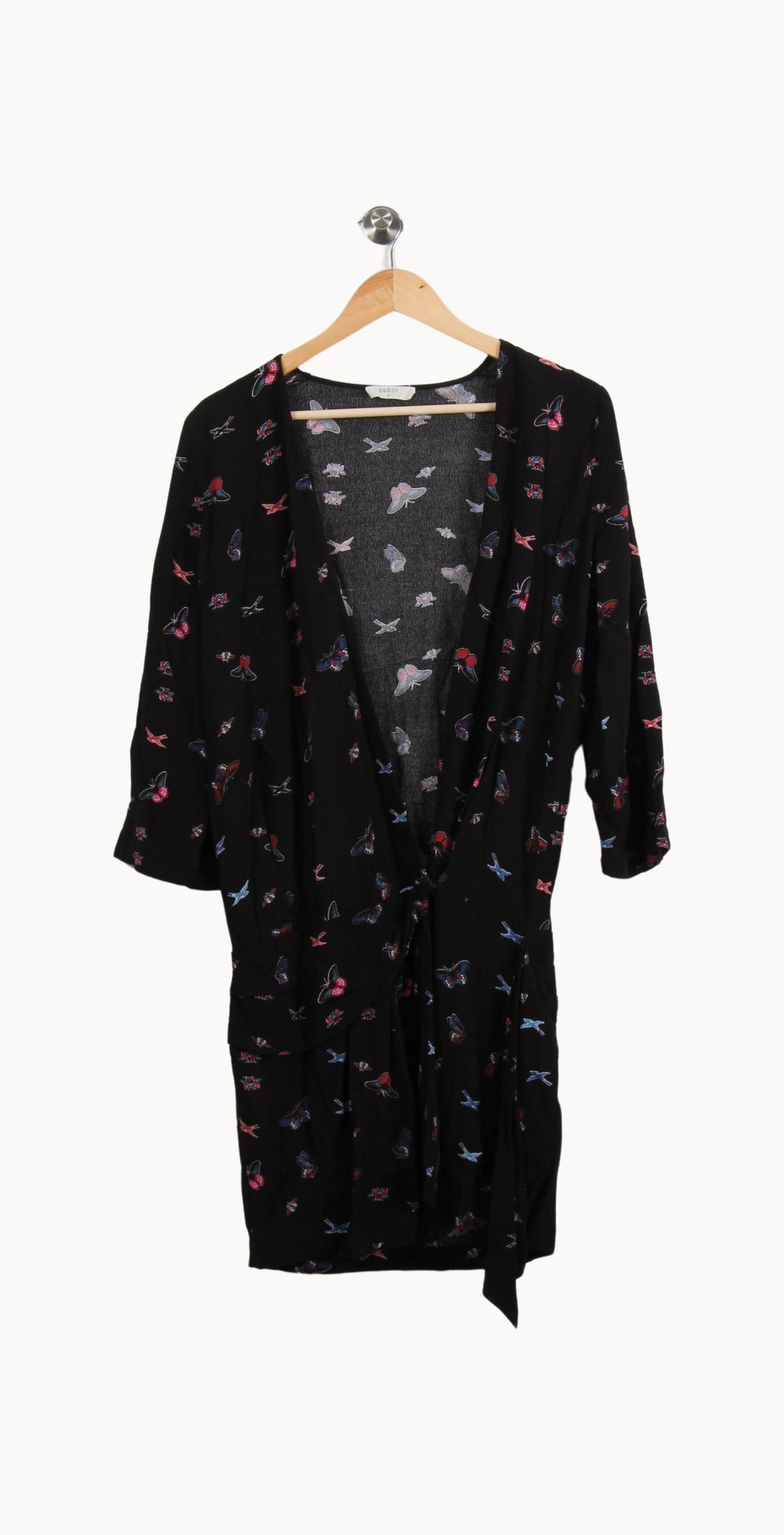 Robe Portefeuille Noire - Taille M/38 de la marque ba&sh | PARAD54766 - Vendu par Paradigme - Image 2