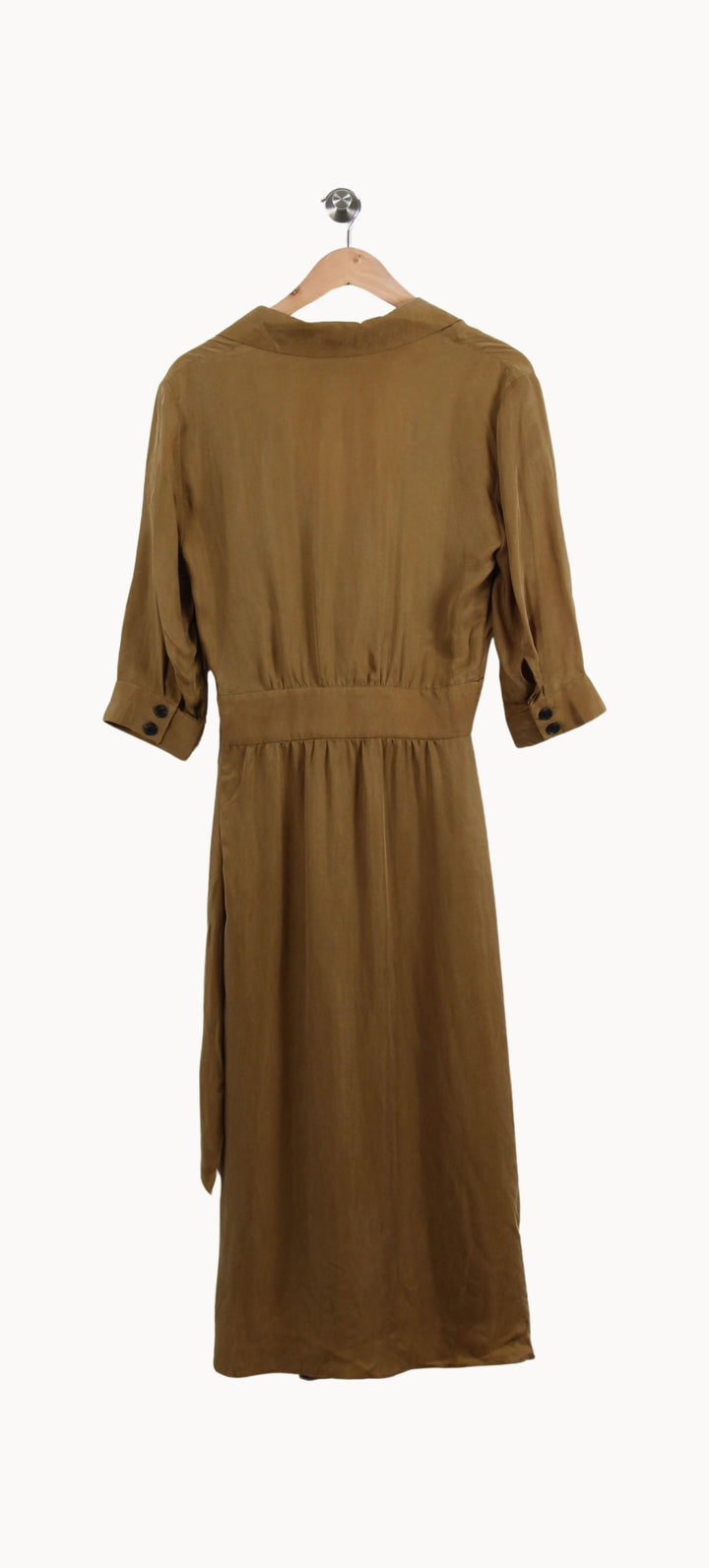Robe Midi Beige - Taille S/36 de la marque ba&sh | PARAD54775 - Vendu par Paradigme - Image 4