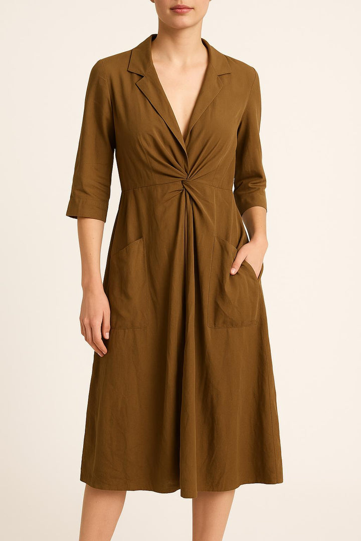 Robe Midi Beige - Taille S/36 de la marque ba&sh | PARAD54775 - Vendu par Paradigme - Image 1