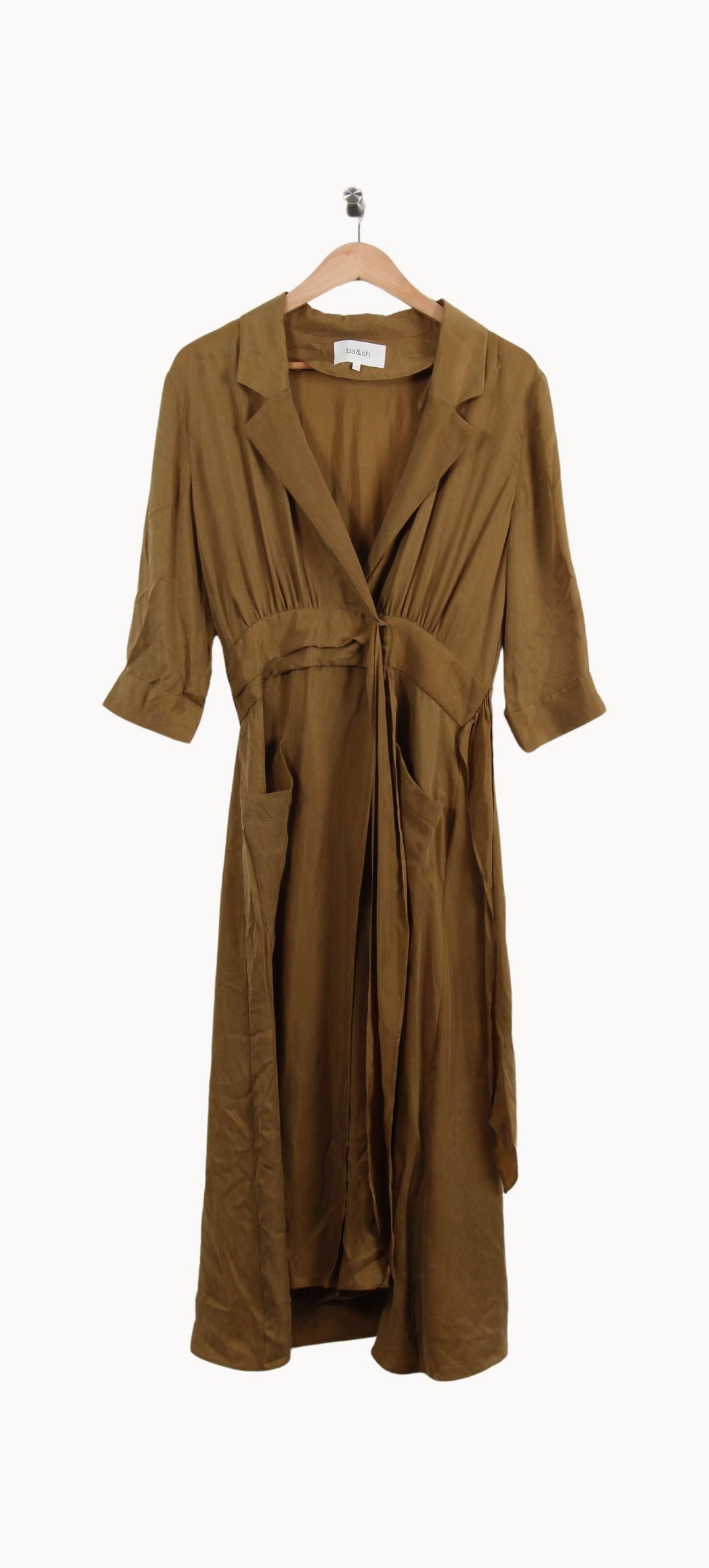 Robe Midi Beige - Taille S/36 de la marque ba&sh | PARAD54775 - Vendu par Paradigme - Image 2